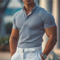 Men's knitted short-sleeved shirt